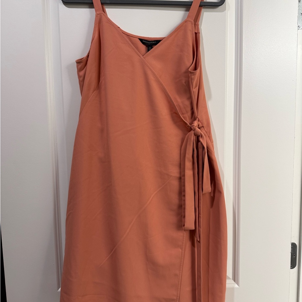 Banana Republic Terracotta Wrap Midi Dress